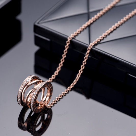 [Charm Aries]ZERO 1 PINK GOLD DIAMOND OPEN NECKLACE