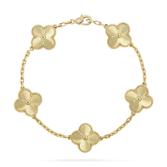 [Charm Aries]CLOVER 5 FLOWERS LASER BRACELET