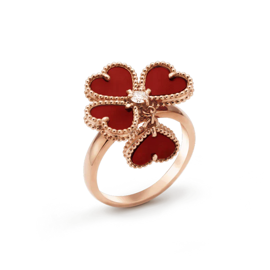 [Charm Aries]SWEET CLOVER CARNELIAN RING