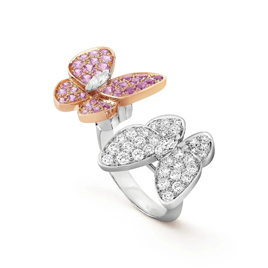 [Charm Aries]TWIN BUTTERFLY DIAMOND RING